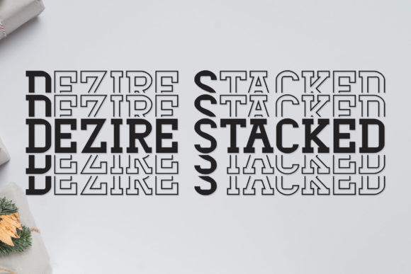 Dezire Stacked: A Display Font for Bold Campaigns