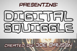 Digital Squiggle Font for Futuristic Editorial Design